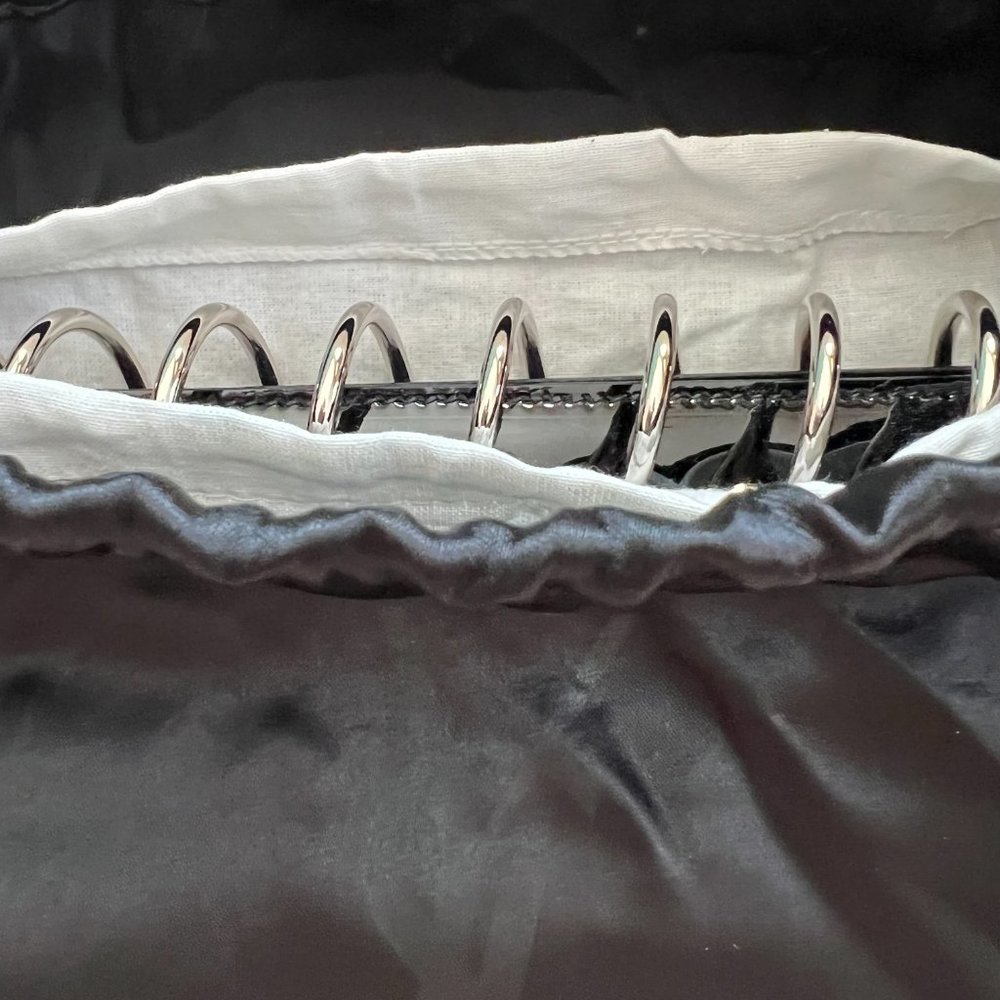 YSL Yves Saint Laurent Black Patent Spiral Clutch Bag Vintage Purse Vintage Rare - Picture 7 of 8